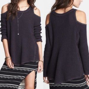 Free People Sunrise Cold Shoulder in Navy